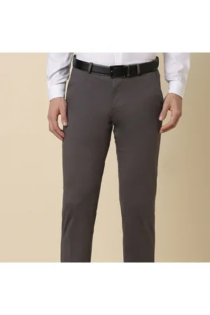 Allen Solly Grey Slim Fit Texture Trousers