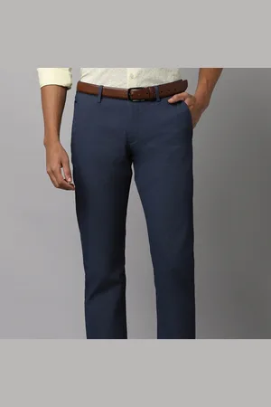 Buy Allen Solly Men Textured Slim Fit Pleated Trousers | Find the Best  Price Online in India
