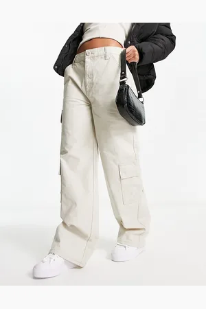 ASOS Oversized cargo trouser with multi pocket in stone