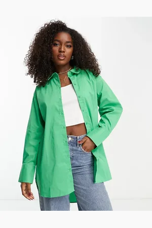 JDY Longline oversized shirt in bright