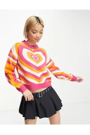 Noisy May Heart jumper in and orange