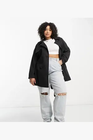 ONLY Belted short trench coat in