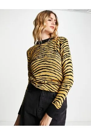 Gianni Feraud Contrast trim animal print jumper in