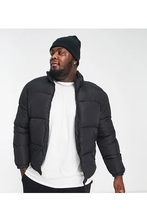 Brave Soul cropped puffer jacket in black