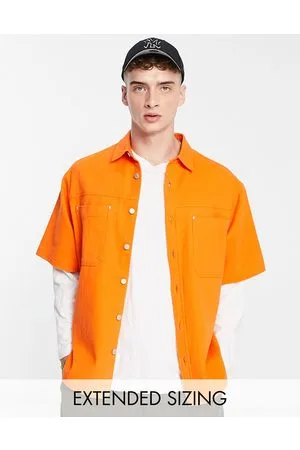 Buy VOXATI Dark Orange Full Sleeves Shirt Collar Denim Jacket for Men's  Online @ Tata CLiQ