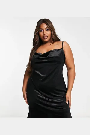 QED London Velvet cowl neck mini dress in