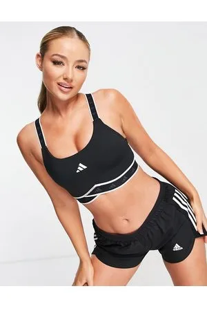 adidas Women's Power Tech-Fit Bra - Medium Support - Plus Size - Black