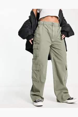 ASOS Oversized cargo trouser with multi pocket in khaki