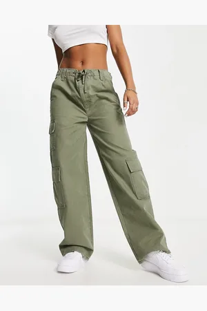 ASOS Oversized cargo trouser with multi pocket in khaki