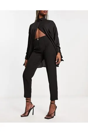 River Island Button cigarette trouser in