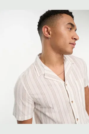 New Look Dobby print shirt in oatmeal