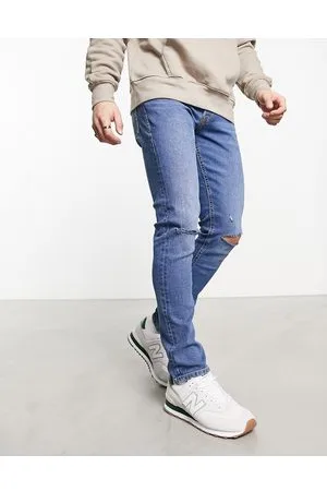 Mens Slim Fit Blue Skinny Jeans For Men With Ripped Design And Elastic  Waistband Stretchy And Comfortable ZM49 From Wholesaleprice08, $30.77 |  DHgate.Com