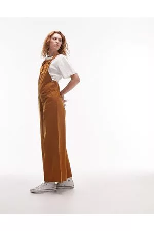 Topshop Women Jumpsuits - Casual dungeree jumpsuit in rust
