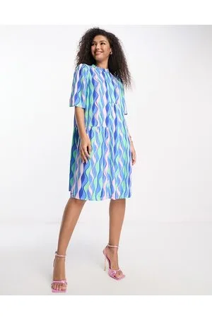 VILA Smock mini dress with seam detail in multi