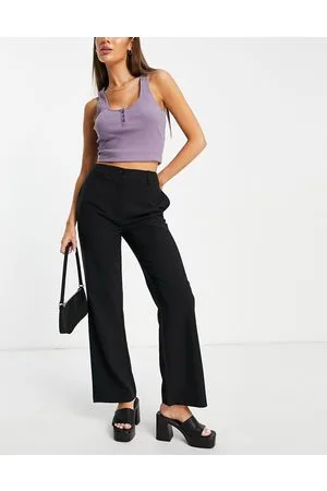 Topshop Tailored wide leg slouch trouser in