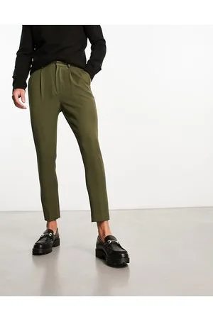 ASOS Tapered smart trouser in forest