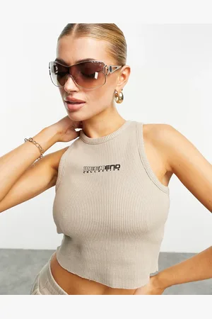 ASOS Cropped waffle vest in