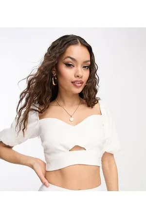 Vesper Puff sleeve crop top co-ord in