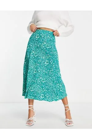 Whistles Bias cut midi skirt in peony print