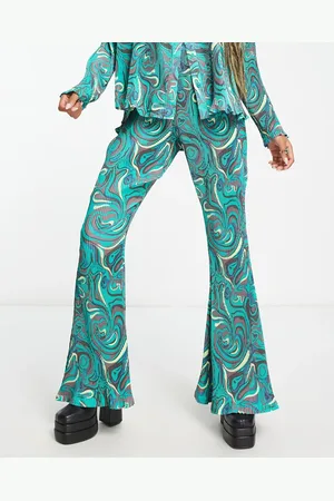 Daisy Street Relaxed trousers in plisse swirl co-ord