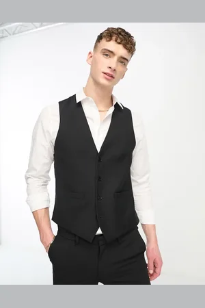 French Connection Suit waistcoat in black