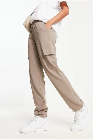 JDY Cuffed cargo trousers in mushroom