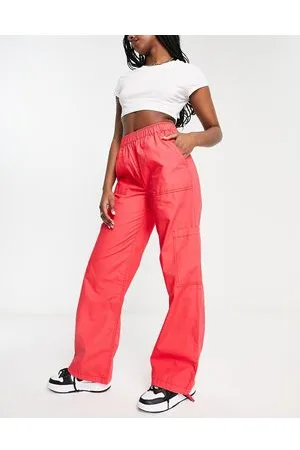 ASOS Clean pull on cargo trouser in red