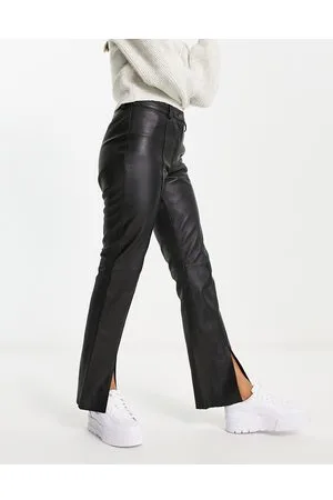 Urban Code Real leather split front trouser in