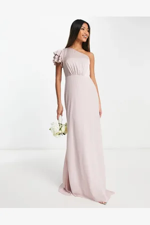 TFNC TNFC Bridesmaid one shoulder maxi dress in
