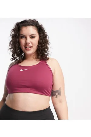 Nike Plus Size 2X Sports Bra Womens Swoosh Icon Clash Pink Dri-FIT Medium-Impact