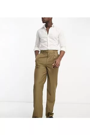 Men Gurkha British Style High Waist Straight Casual Pants Business Suit  Trousers | eBay