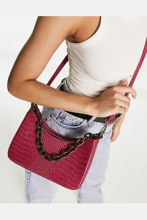 Paul Costelloe Leather chain detail shoulder bag in