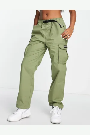 Napapijri Solid oversized woven cargo trousers in khaki