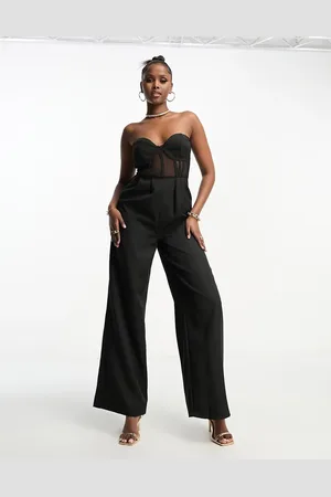 Unique 21 Corset wide leg jumpsuit in