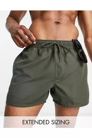 ASOS Swim shorts in short length in khaki