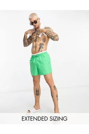 ASOS Swim shorts in short length with contrast waistband in
