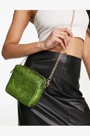 Paul Costelloe Leather metallic foil cosmetic pouch in