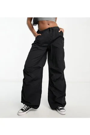 ASOS ASOS DESIGN Tall parachute cargo trouser in black