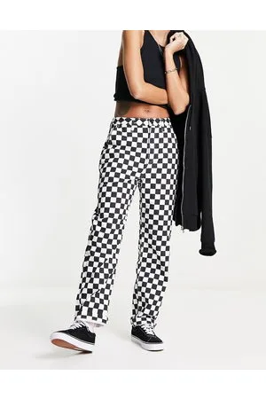 Checkerboard High Waisted Real Leather Pants | Nasty Gal