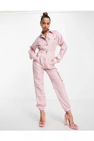 Miss Selfridge Women Jumpsuits - Parachute cargo jumpsuit in dusky