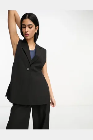 Miss Selfridge Co-ord sleeveless oversized blazer with side splits