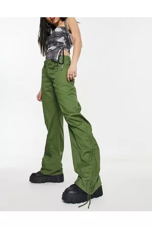 Stone Drawstring Slouch Wide Leg Trousers  PrettyLittleThing