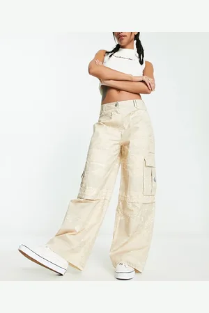 Calvin Klein Loose cargo pants in landscape print
