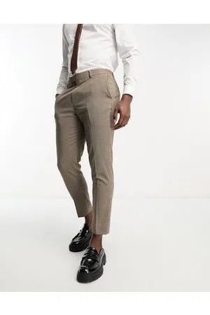 Buy Arrow Hudson Tailored Fit Micro Check Formal Trousers online
