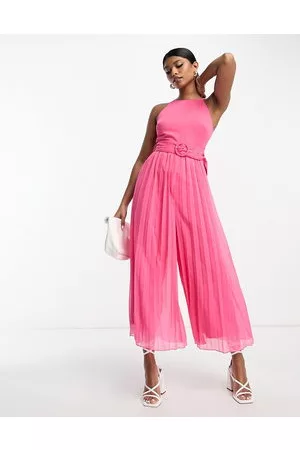 ASOS Pleated jumpsuit with belt in