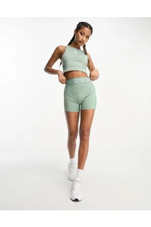 Whitney High Rise Shorts Moss Green, Damen Gymshark Shorts