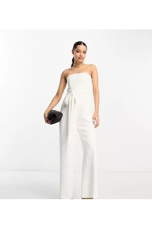 Forever New Strapless jumpsuit in ivory
