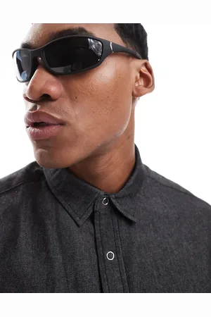 ASOS Curved frame sunglasses with smoke lens in matte