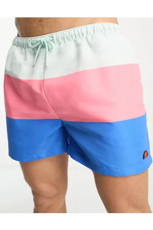 Ellesse Vespore swim shorts in pink and stripe