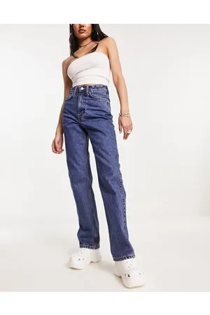 Weekday Rowe extra high waist straight leg jeans in nobel
